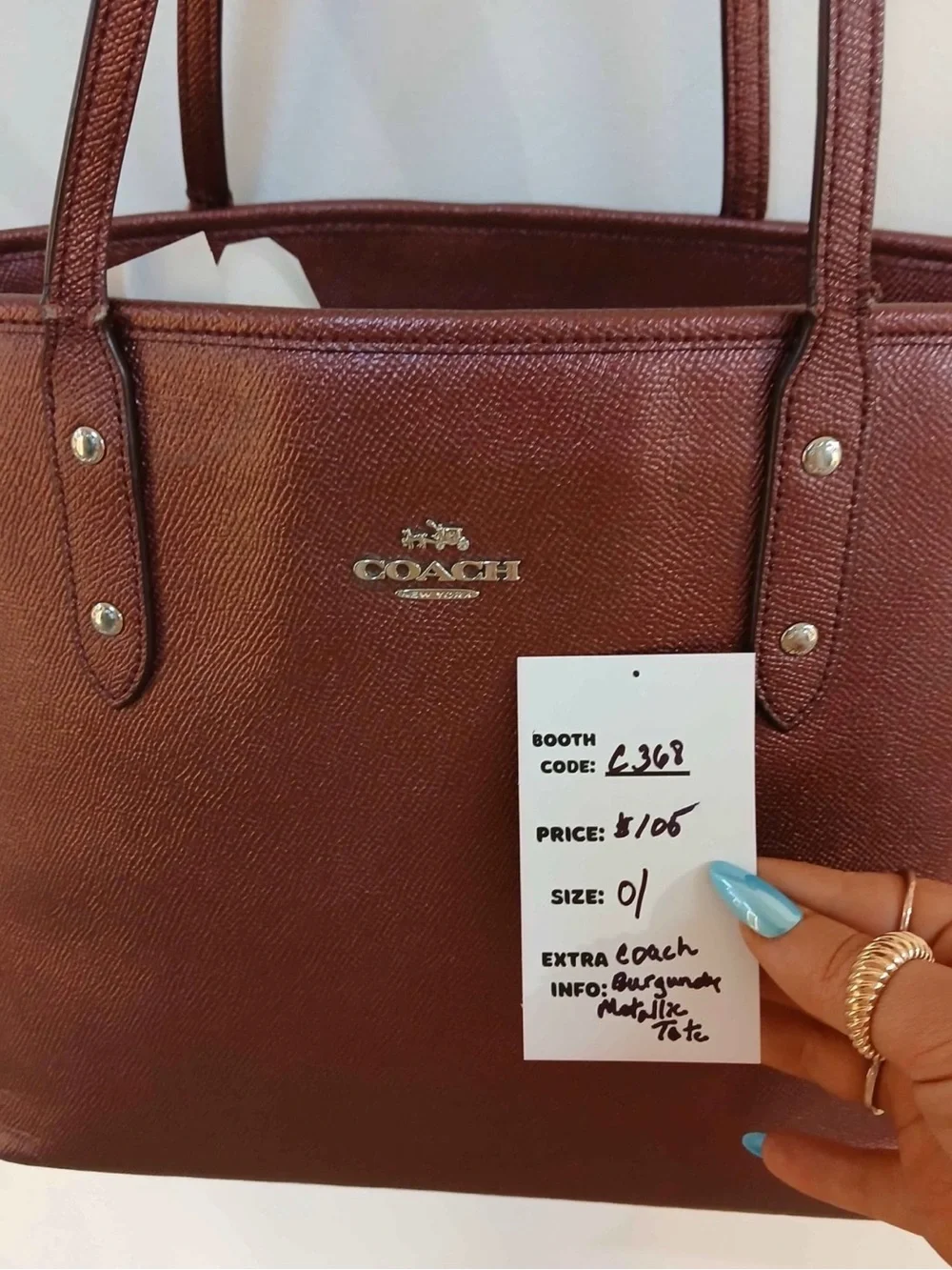 Coach Chestnut Brown Leather Tote